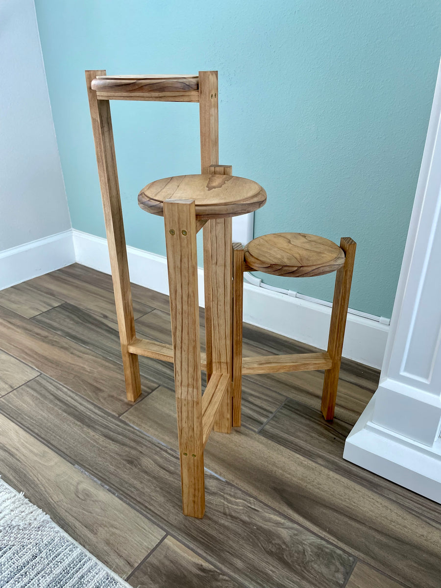 Handmade 3 tier plant stand - Fits pots up to 8
