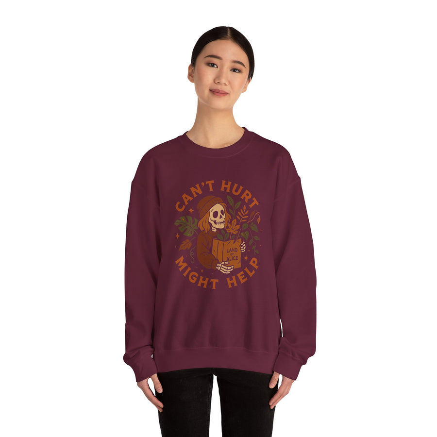 “Can’t Hurt, Might Help” Cozy Fall Sweatshirt