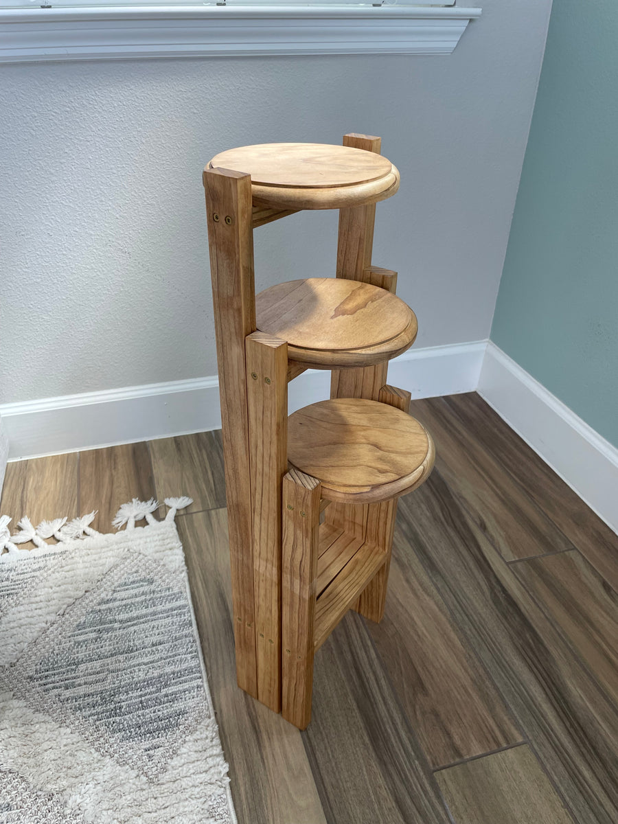 Handmade 3 tier plant stand - Fits pots up to 8