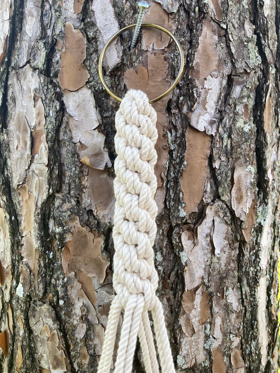 Macrame Single Plant Holder - 6” pot