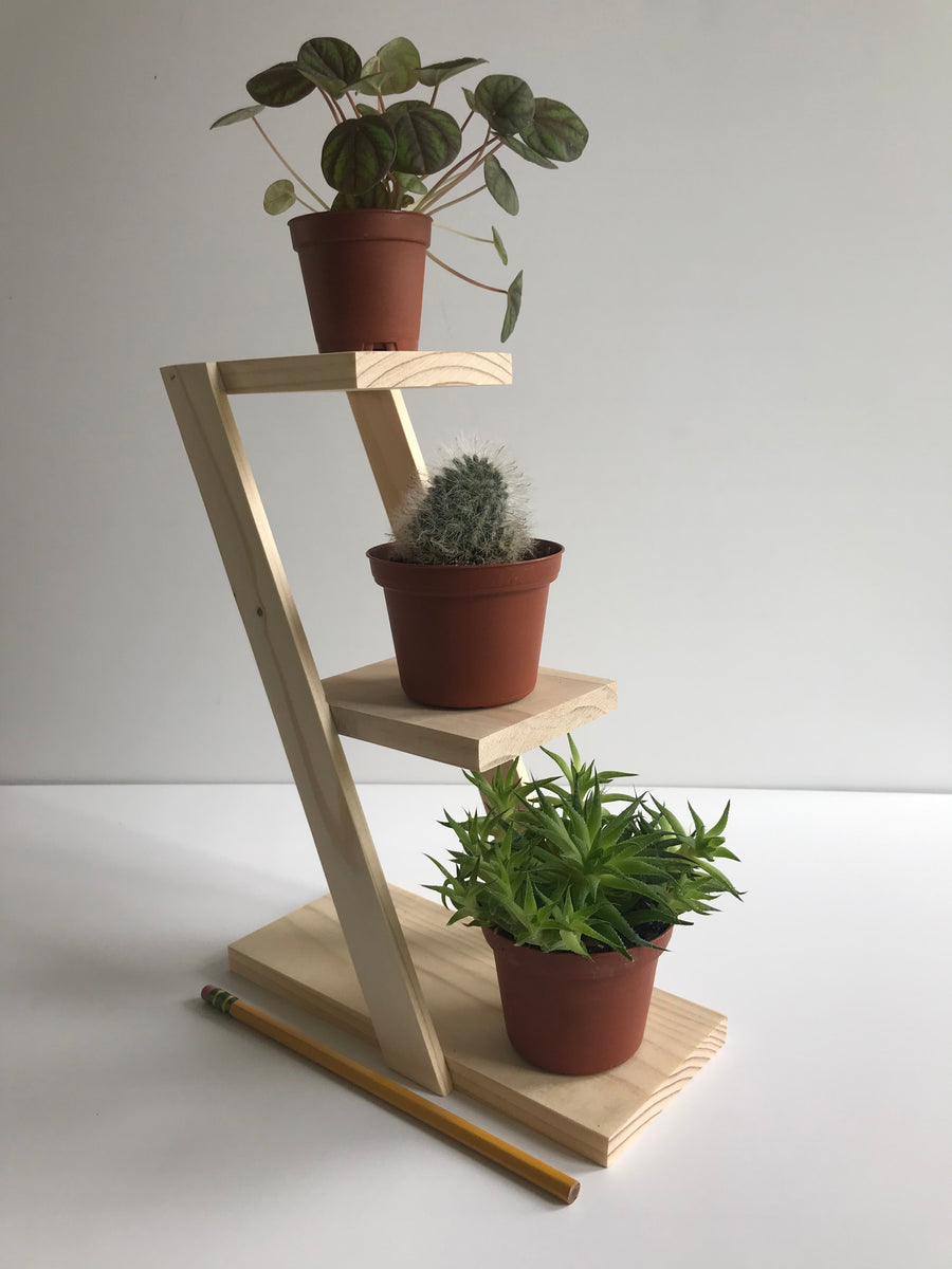 Handmade Three Plant Stand