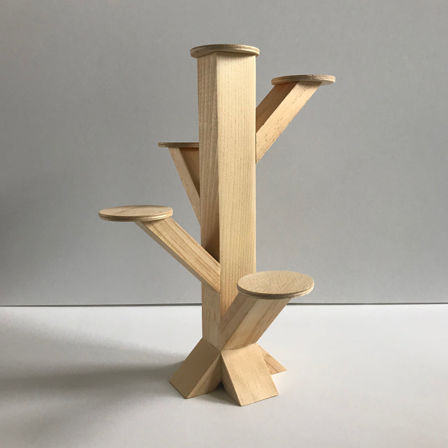 Handmade Multi-Plant Table Top Wooden Plant Stand - Fits 2”- 3” pots