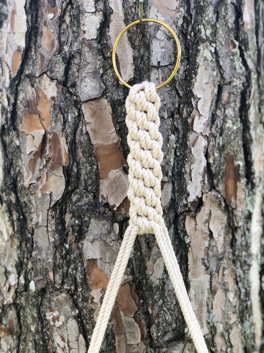 Macrame three pot plant hanger- fits three 3” pots